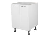 2 Door Base Cabinet with sink back