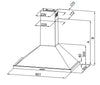 Midea 600mm Canopy Rangehood