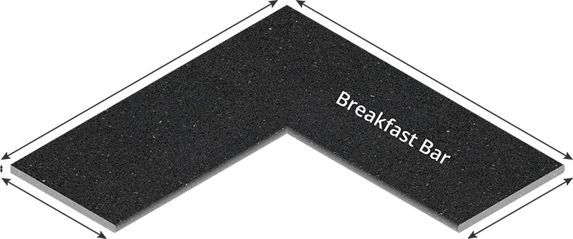 L-Shaped w/ Right Breakfast Bar