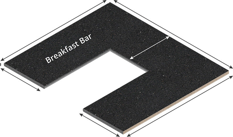 U-Shaped w/ Left Breakfast Bar