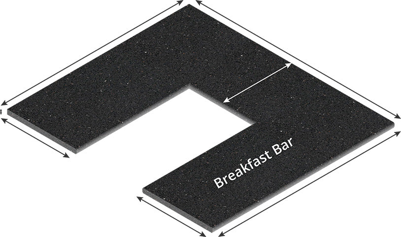 U-Shaped w/ Right Breakfast Bar