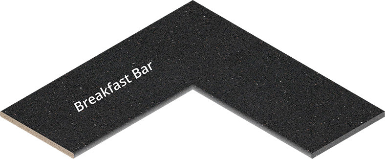 L-Shaped w/ Left Breakfast Bar Unfinished Left