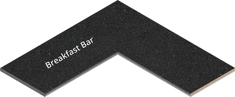 L-Shaped w/ Left Breakfast Bar Unfinished Right