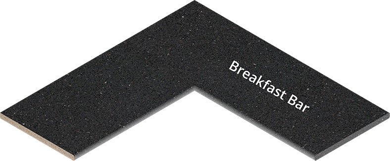 L-Shaped w/ Right Breakfast Bar Unfinished Left