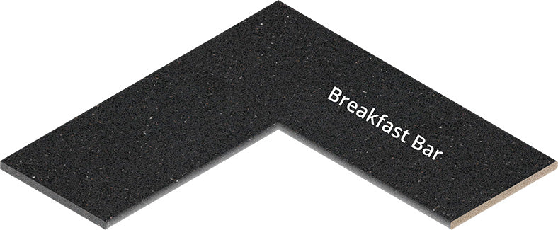 L-Shaped w/ Right Breakfast Bar Unfinished Right