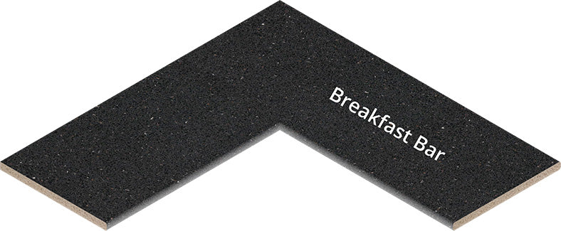 L-Shaped w/ Right Breakfast Bar Unfinished