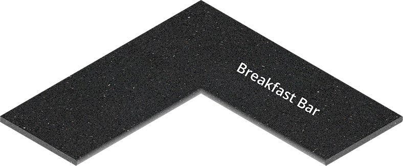 L-Shaped w/ Right Breakfast Bar