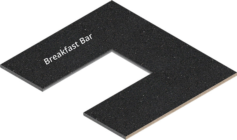 U-Shaped w/ Left Breakfast Bar