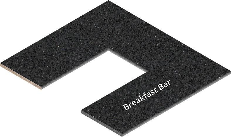 U-Shaped w/ Right Breakfast Bar Unfinished Left