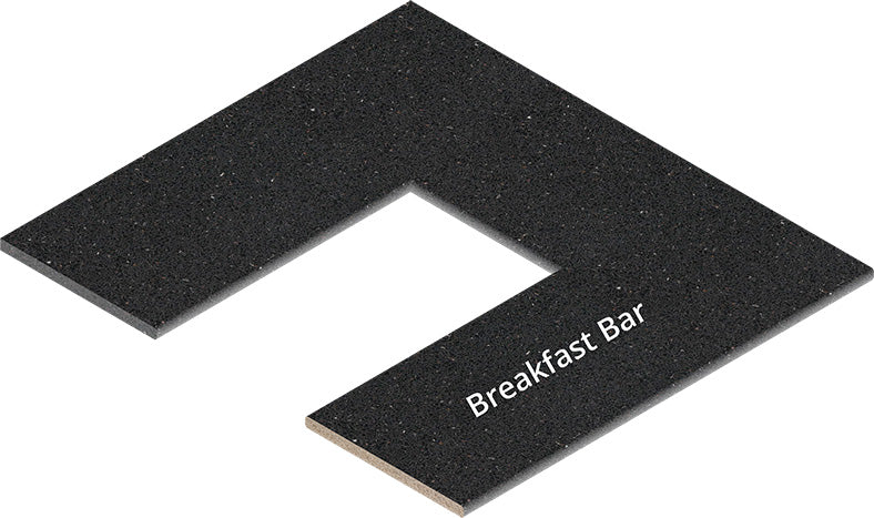 U-Shaped w/ Right Breakfast Bar Unfinished Right
