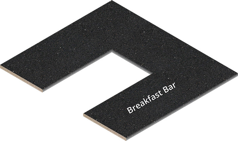 U-Shaped w/ Right Breakfast Bar Unfinished