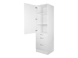 1 Door, 3 Drawer Tall Cabinet Integrated Toe Kick