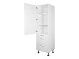 1 Door, 3 Drawer Tall Cabinet Adjustable Feet