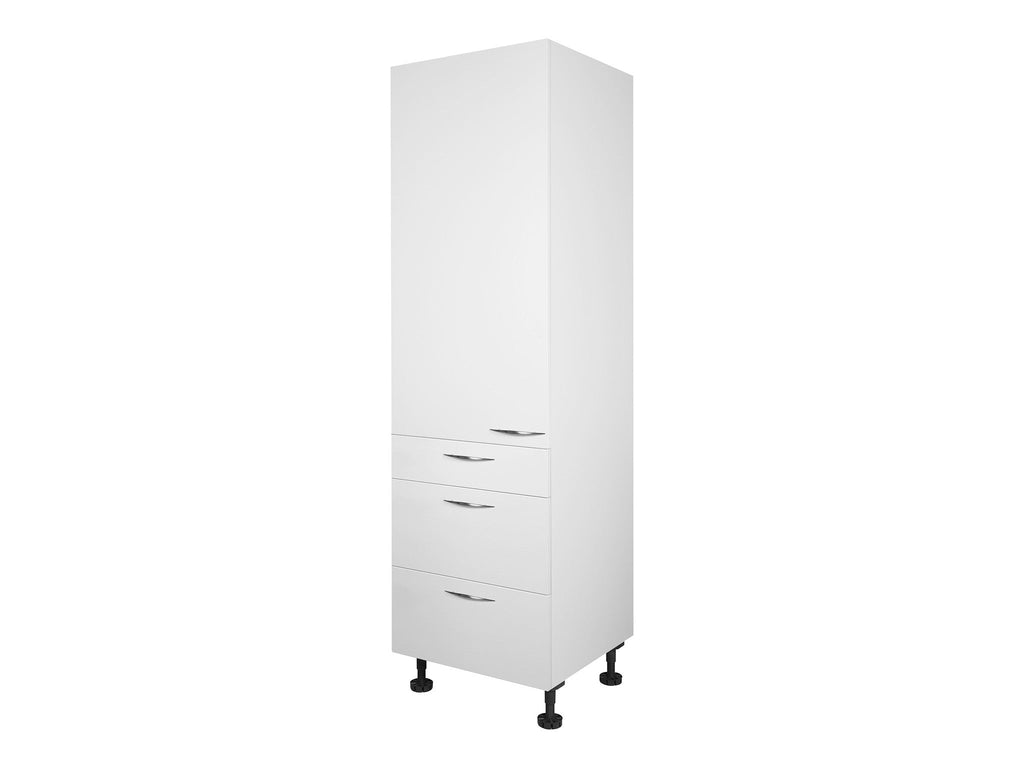 1 Door, 3 Drawer Tall Cabinet Adjustable Feet