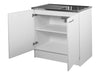 2 Door, 900mm Kitchenette with Stainless Steel Top