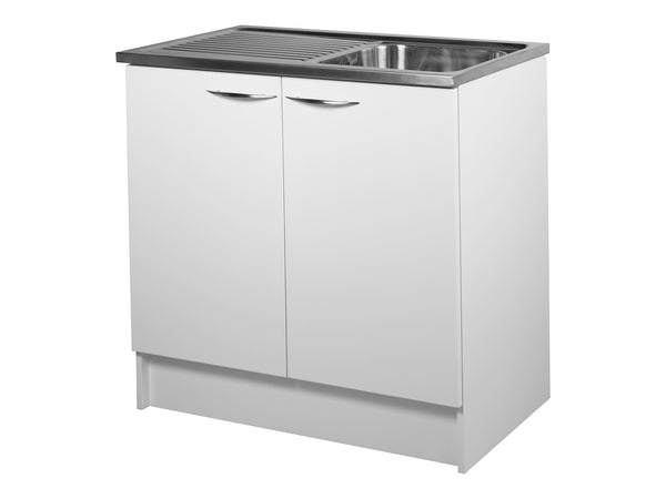 2 Door, 900mm Kitchenette with Stainless Steel Top