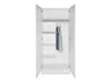 2 Door Tall Wardrobe Cabinet with Shelves - Adjustable Feet