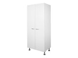 2 Door Tall Wardrobe Cabinet with Shelves - Adjustable Feet