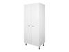 2 Door Tall Wardrobe Cabinet with Shelves - Adjustable Feet