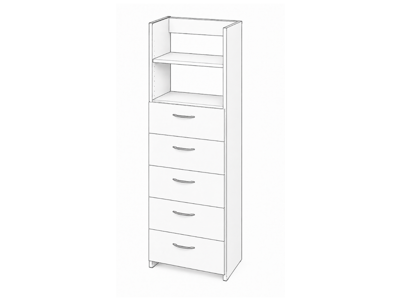 How to assemble a wardrobe tower with soft-close drawers and handles