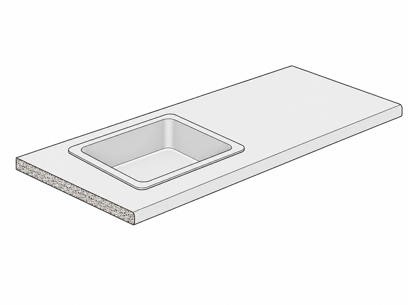 How to fit a sink into a laminate benchtop