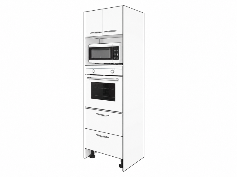 How to assemble an oven and microwave tower