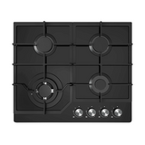 Midea 60cm 4 Burner Gas Cooktop Black Glass