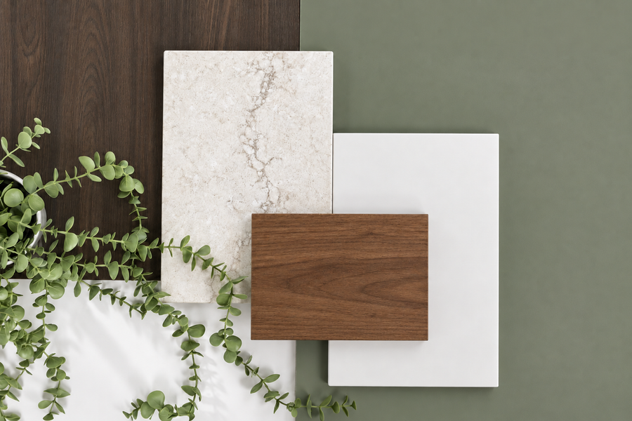 Colour options flat lay