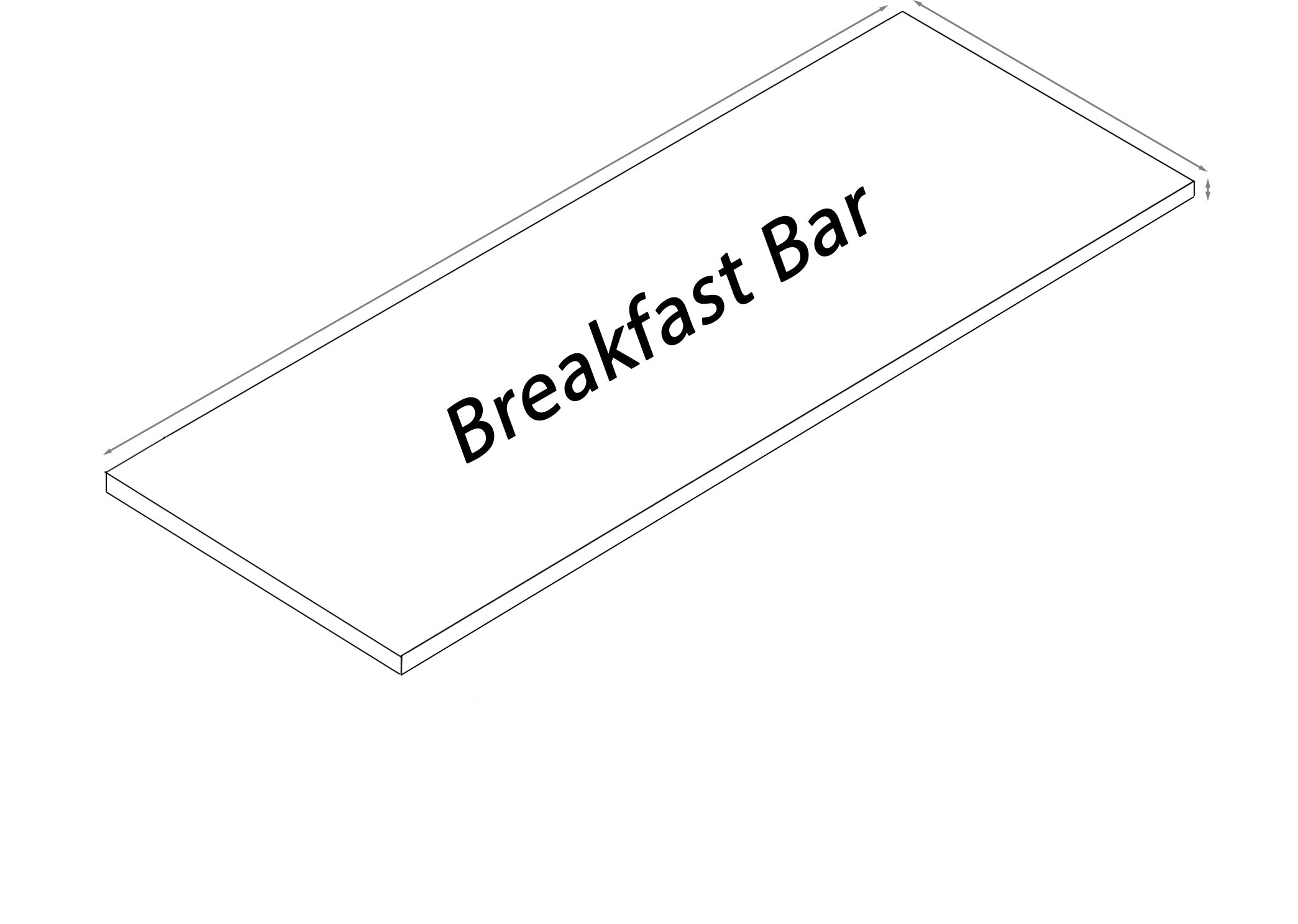 Straight Shaped w/ Breakfast Bar Unpolished