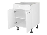 2 Door, 1 Drawer Base Cabinet WHITE FRONTAGE ONLY