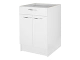 2 Door, 1 Drawer Base Cabinet WHITE FRONTAGE ONLY