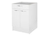 2 Door, 1 Drawer Base Cabinet WHITE FRONTAGE ONLY