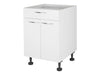 2 Door, 1 Drawer Base Cabinet WHITE FRONTAGE ONLY