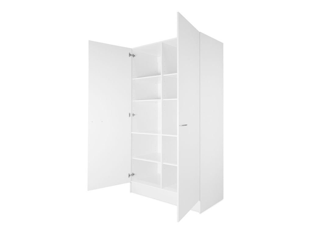 2 Door Tall Cabinet with Division - Integrated Toe Kick
