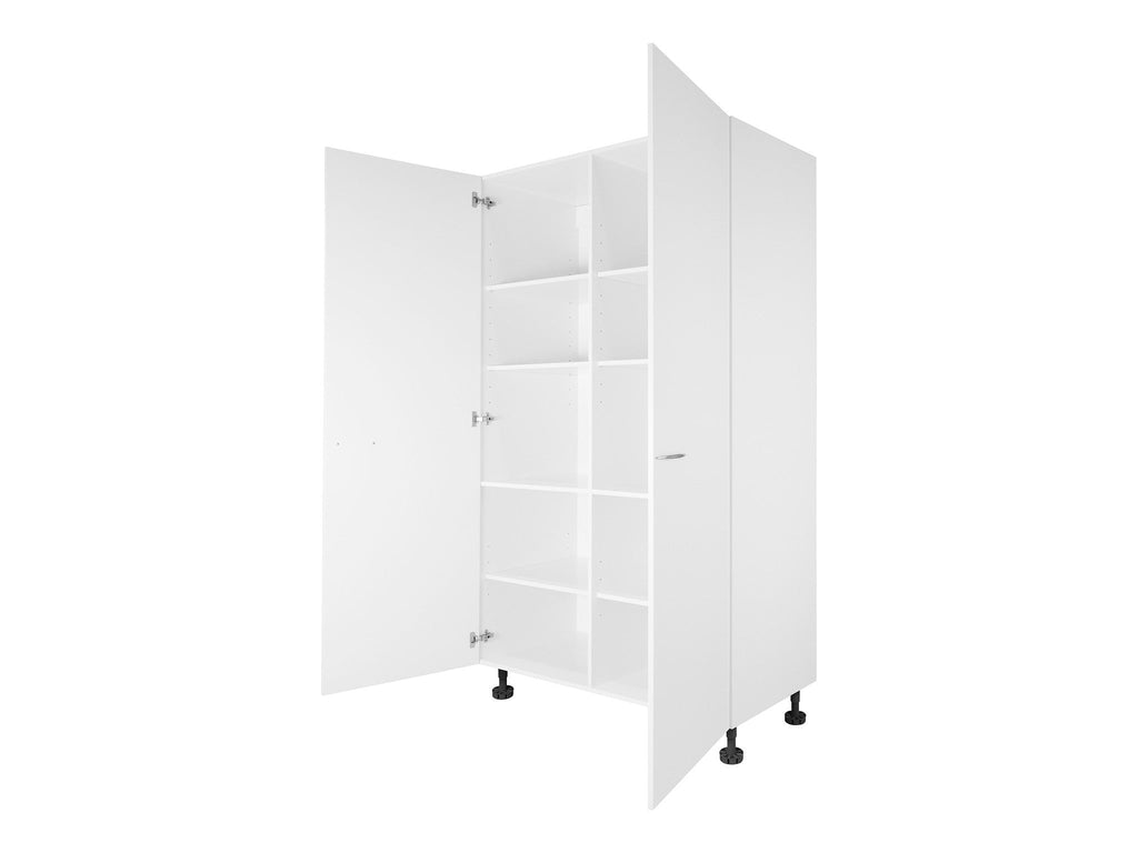 2 Door Tall Cabinet with Division WHITE FRONTAGE ONLY