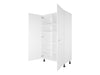 2 Door Tall Cabinet with Division WHITE FRONTAGE ONLY