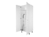 2 Door Tall Broom Cabinet with Shelves - Adjustable Feet COLOUR