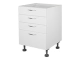 4 Drawer Base Cabinet WHITE FRONTAGE ONLY