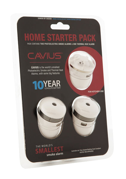 Cavius Heat & Smoke Alarm Home Starter Pack