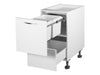 Pull-Out Rubbish Bin Cabinet WHITE FRONTAGE ONLY